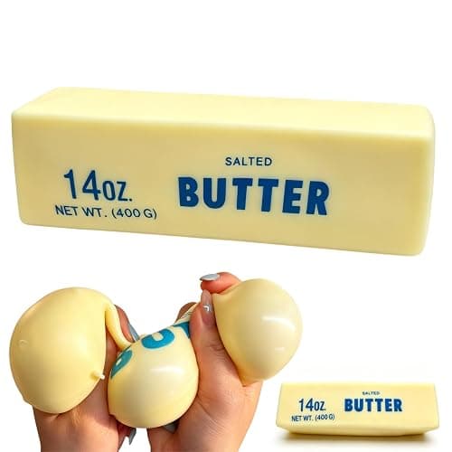 10in Giant Butter Squishy, TPR Jumbo Squishy Butter Stick, 14oz Big Butters Squeeze Stress Ball, Large Butters Fidget Toy, Stress Relief Slow Rising Fun for Anxiety Relief Party Favors (1pcs, 10in) - Image 1