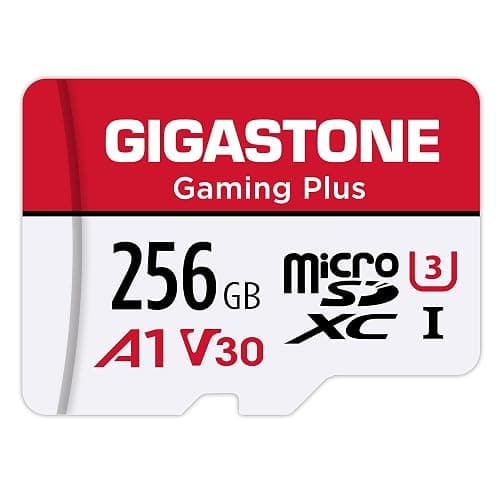 GIGASTONE 256GB Micro SD Card, Gaming Plus, MicroSDXC Memory Card for Nintendo-Switch 1, Steam Deck, Dash Cam, Security Camera, 4K Video Recording, UHS-I A1 U3 V30 C10, up to 100MB/s, with Adapter - 256GB Gaming Plus 1-Pack - Image 1