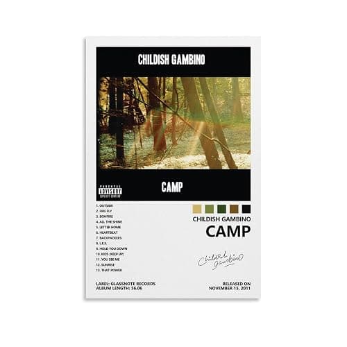 CHAUE Childish Poster Gambino Camp Album Cover Poster for Bedroom Aesthetic Canvas Art Wall Decor 12x18inch(30x45cm) - Image 1