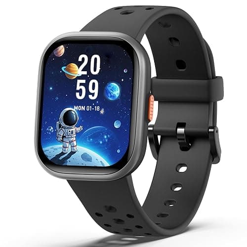 teslahero Upgraded Kids Smart Watch Fitness Tracker, 1.85" Screen with 12 Puzzle Games, Heart Rate Sleep Monitor, Pedometer, Waterproof Activity Tracker with/Without APP for Boys Girls - Image 1