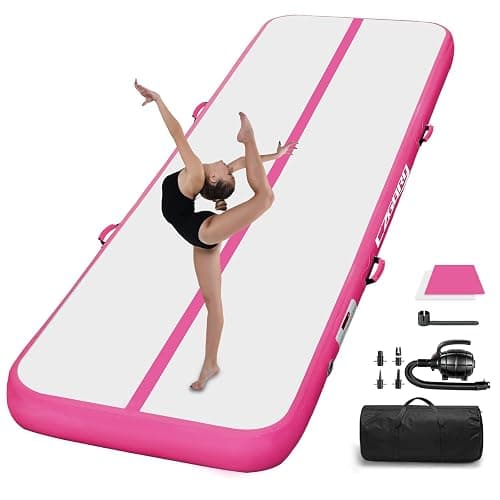 Air Mat Tumble Track, Gymnastics Mats Tumbling Track with Electric Air Pump for Home Use Cheerleading Training Kids Gym Yoga - Image 1