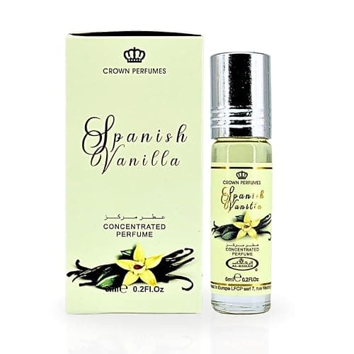 Al-Rehab Spanish Vanilla Perfume Oil 6ML (0.2 Oz) - Arabian Oils For Women - Long Lasting Concentrated Oil - A Luxurious Soft & Sweet Women's Fragrance For An Elegant Touch - Image 1