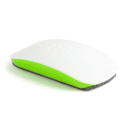 U Brands Magnetic Whiteboard Eraser, 4.5" x 2.25" x 1", Dry Erase Felt Eraser, White and Green, Lightweight Modern Design - Image 1
