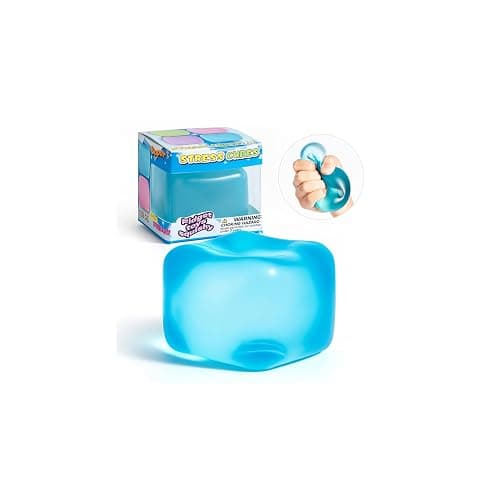 Stress Cube Squishy Fidget Toys, 2.17" Slow Rising Ice Cube Stress Ball, Sensory Sugar Squishy Squeeze Toys for Adults & Kids, Anxiety Relief Desk Toys, Classroom Prizes Party Favors (Blue) - Image 1