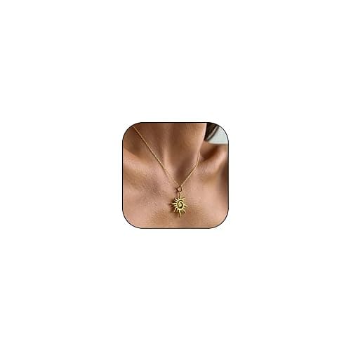 Rapunzel Sun Necklace for Women Tangled Necklace Gold Sun Necklace Opal Pendant Neckalce Healing Crystal Necklace Christmas Trendy Jewelry - Image 1