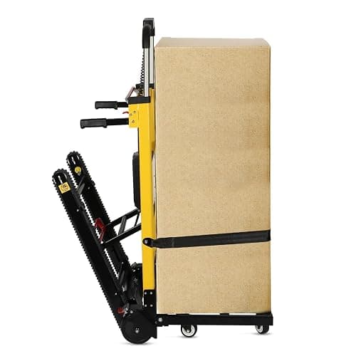 Electric Stair Climbing Hand Trucks Dolly Cart for Moving 441lb Capacity Heavy Duty Folding Stair Climber Cart Hand Trolley with 6 Wheels Motor Battery Powered for Furniture Family Logistics Warehouse - 120W (Fixed speed) - Image 1