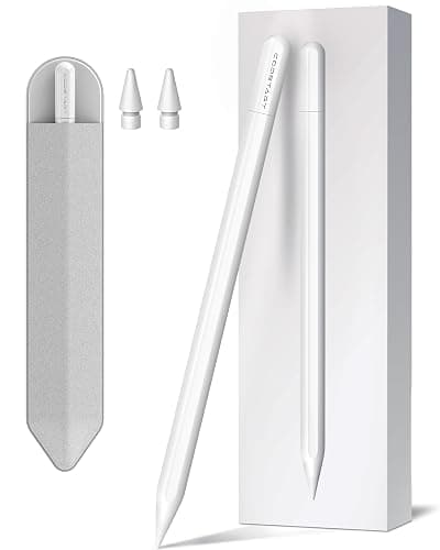 Stylus Pen for iPad 2018-2025, 5 Mins Ultra Fast Charge, Palm Rejection, Compatible with iPad 11th-6th Gen, iPad Pro 12.9"/11"/M4, Air 5/4/3/M2/M3, Mini 6/5 Gen, White - Image 1
