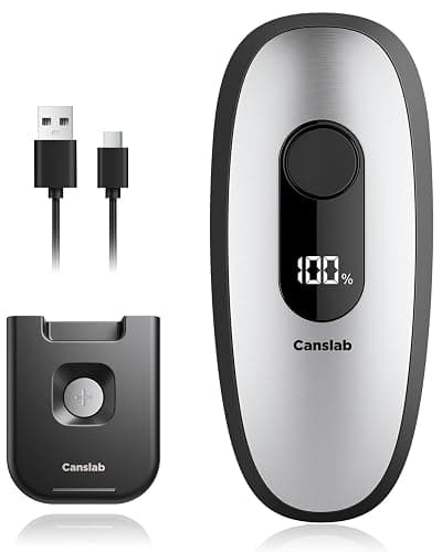 Canslab IRON Rechargeable Electric Can Opener: Wall-Mountable Easy Storage, Smart Auto Stop & LED Battery Track, Hands-Free Operation, Side Cut Smooth Edge, Stainless Steel Professional-Grade Blade - Image 1