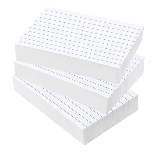 300 PCS Index Cards 3x5 Ruled - Goefun White Lined Note Cards 3 x 5 Flashcards for Studying, Note Taking and To Do List - Image 1