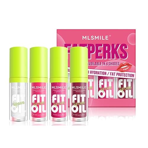 VolksRose 4pcs Hydrating Lip Glow Oil Set, Tinted Plumping Lip Gloss for Women Girls Teens, Fat Lip Oil Balm for Dry Lips Nourishing - Image 1