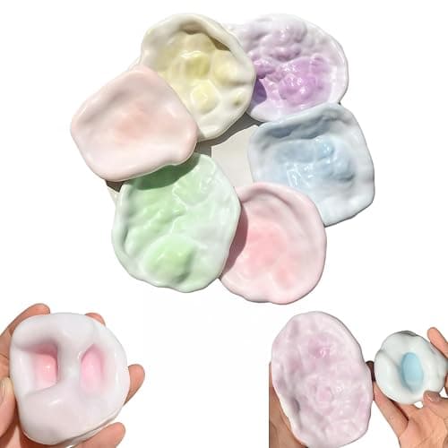 Stretchable Colorful Squishies Decompression Toy, Soft Squeeze Stress Ball for Adults, Food Shaped Squishies Anxiety Relief Desk Fidget Toy for Adults, 4cm Random Color (1pc) - Image 1