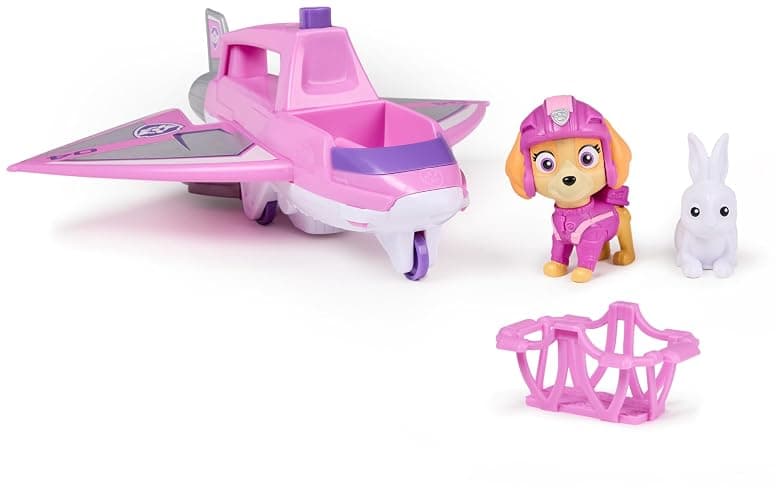 Paw Patrol: Air Rescue Skye Action Figure & Hero Claw Jet Plane with Retractable Claw, Rescue Basket & Bunny, Kids’ Toys for Boys & Girls Aged 3+ - Image 1
