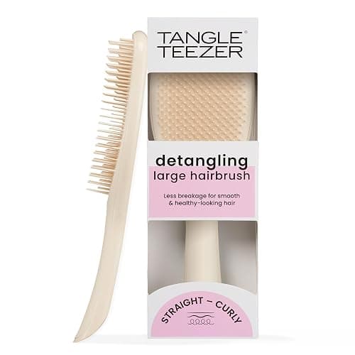 Tangle Teezer Large Ultimate Detangler Hairbrush for Wet & Dry Hair, Eliminates Knots & Reduces Breakage for Long, Thick, & Curly Hair Types, Vanilla - Vanilla - Image 1