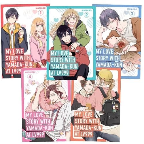 My Love Story with Yamada-kun at Lv999 Manga Series Volumes 1–5 Collection Set by Mashiro – Romantic Comedy Manga Collection - Image 1