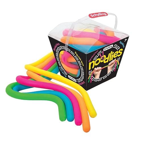Schylling NeeDoh Noodlies - Sensory Squeeze Toy - Contains 5 Stretchy Noodles - 14" Long - Multicolored (Pack of 1) - Image 1