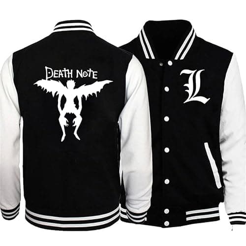 zhedu Death Note Baseballjacke Männer Frauen Fashion Baseball Shirt Anime Sportjacke Baseball Jersey Overshirt Hoodie - S - Color 01 - Image 1