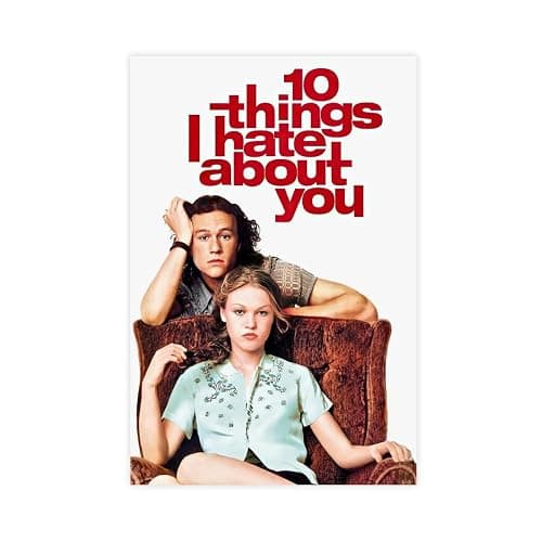 10 Things I Hate About You Touching Love Movie Poster 3 Canvas Poster Bedroom Decor Sports Landscape Office Room Decor Gift Unframe:12x18inch(30x45cm) - Image 1