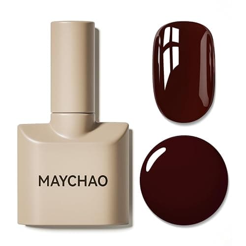 MAYCHAO Deep Cherry Red Gel Nail Polish 1Pc 15ML Dark Red Gel Polish Soak Off UV LED Cherry Nail Polish Nail Art Manicure Salon DIY at Home - Image 1
