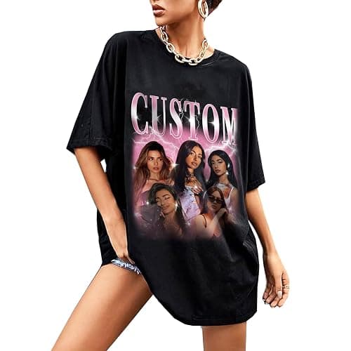 Custom T Shirts Design Your Own Bootleg Graphic Tees,Vintage Face Shirt | Boyfriend/Girlfriend Gift Idea | Ships from The US - Image 1