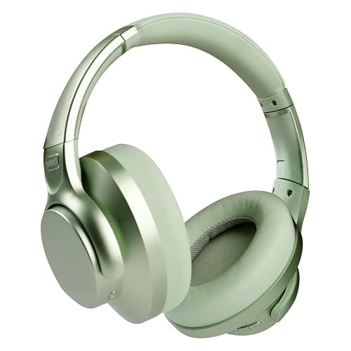 TUINYO Bluetooth Headphones Wireless, Over Ear Stereo Wireless Headset 40H Playtime with deep bass, Soft Memory-Protein Earmuffs, Built-in Mic Wired Mode PC/Cell Phones/TV-White - Image 1