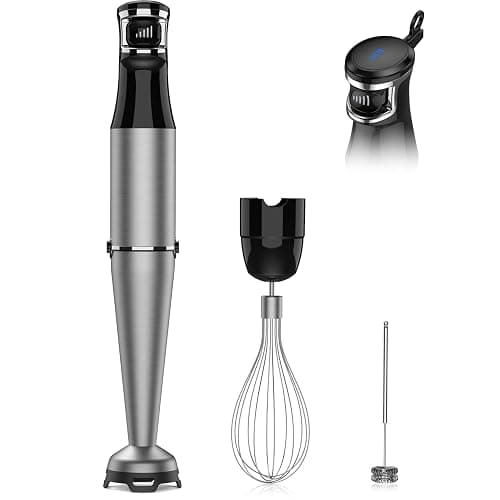 Immersion Blender Handheld 1100W 3 in 1 Corded Stick Hand Blenders for Kitchen with Trigger Speed Control, with Whisk, Milk Frother Attachemnts, Perfect Emulsifier for Soup, Smoothie, Puree - Image 1