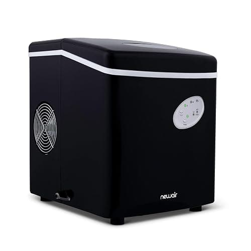 NewAir Counter Top Ice Maker Machine (Black), Compact Automatic Ice Maker, Cubes Ready in 6 Minutes, 28 Pounds in 24 Hours - Perfect for Home/Kitchen/Office/Bar - Image 1