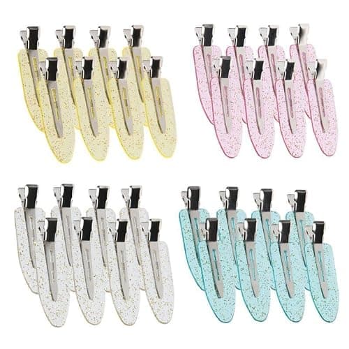 32 Pcs No Bend Hair Clips, No Crease Hair Clips for Hair Styling and Makeup Application with Storage Box,MIAC - Image 1