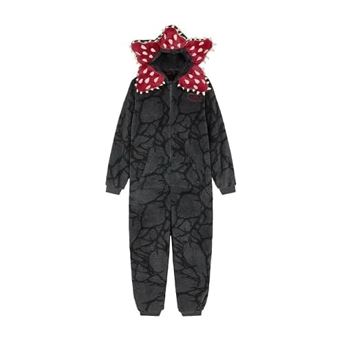 Maooye Demogorgon Hooded Jumpsuit Long Sleeve Pajama Hoody Onesie Loungewear Fuzzy Fall Winter Warm Thermal Fluffy - Image 1