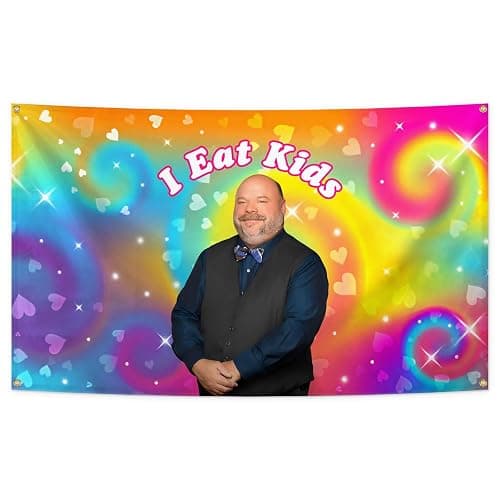 Funny I Eat Kids Flag 3 × 5 Feet Flags with 4 Brass Grommets Wall Hanging Decor for Bedroom College Dorm Room Parties Home Decorations - Image 1