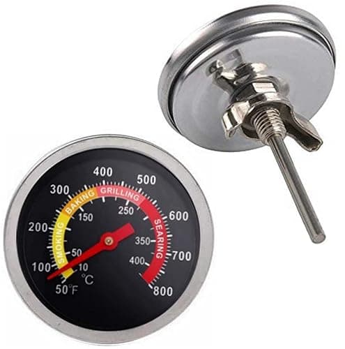 2 pcs BBQ Grill Temperature Gauge, Charcoal Pit Grill Smoker Thermometer Gauge BBQ Temp Gauge - Image 1