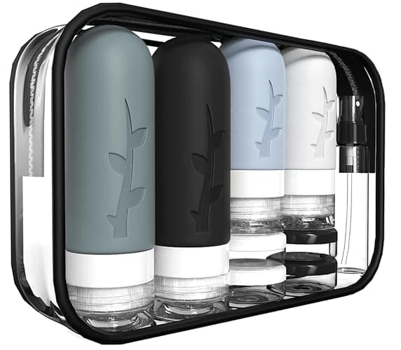 18pack Travel Bottles for Toiletries,TSA Approved Silicone Travel Containers for Toiletries,Leak Proof Refillable Liqus Shampoo And Conditioner travel Essentials toiletry Bottles - Image 1