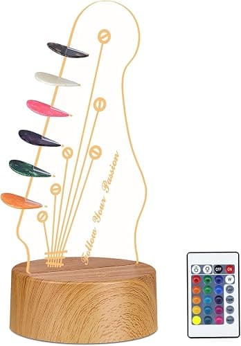 Light Up Guitar Pick Holder, Acrylic Guitar Pick Display,16-Color Luminous Pick Storage Rack,For Acoustic Electric Bass Ukulele Violin, Gift For Music Lovers Guitar Players - Image 1