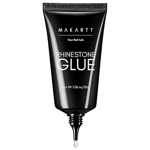 Makartt Rhinestone Glue for Nails: Super Strong 3D Gel for Nail Charms 30g | 30-Day Hold. Crystal Clear, Non-Yellowing Medium-Viscosity UV Cured Gel for 1–6mm Rhinestone, Gem & Charm. DIY, Salon & Gift. - Image 1