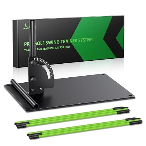 Jsikan Pro Golf Alignment Sticks System with Holder Angle Plate, Golf Trainer Aid Teaching Equipment for Aiming, Putting, Swing, Essentials Golf Gifts Accessories for Men and Women - Image 1