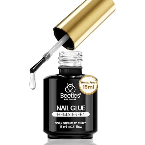 Beetles 15ml HEMA-Free Nail Glue Gel - TPO Free Super Strong Extension Glue for Nail Tips Clear Acrylic Nails, Clear Press On Nails, Gentle, Large Capacity, Salon Art DIY Home Need U V Light Cured - Image 1