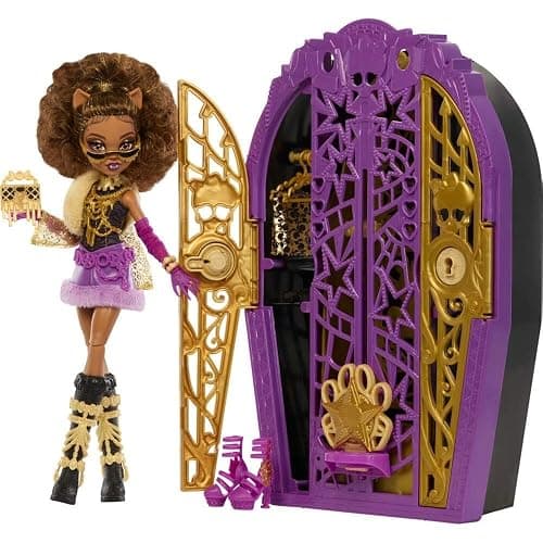 Monster High Skulltimate Secrets Doll and Accessories Set, Hauntlywood Mysteries Clawdeen Wolf with Reveal Closet & 19+ Glam Surprises Like Doll Clothe - Image 1