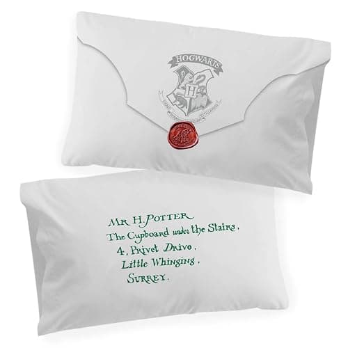 Jay Franco Harry Potter Lettered 2 Pack Pillowcase - Double-Sided Kids Super Soft Bedding (Official Harry Potter Product) - Image 1