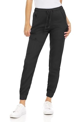 MediChic Women's Scrub Jogger Pants – 4 Pockets, 4-Way Stretch, Moisture-Wicking, Anti-Wrinkle, Elastic Waistband - Image 1