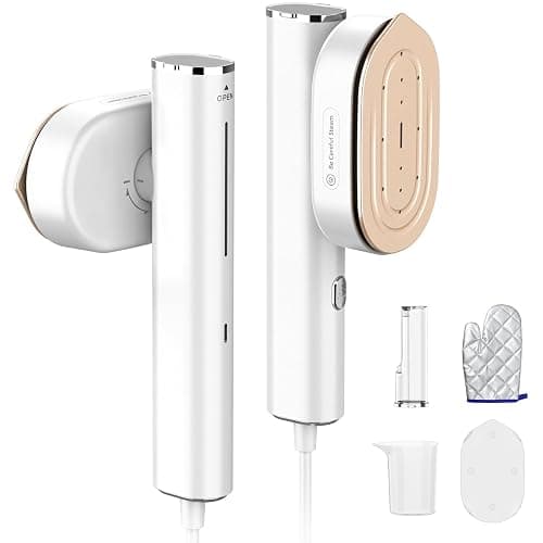 Hulmay Steamer Clothes, 1200W Clothes Steamer, Steam Iron 2-in-1, Portable Handheld Steamer for Travel 10s Heat-Up, Travel Size Clothing Steamer and Garment Steamer for Home, Office -White, 110-120V - Image 1