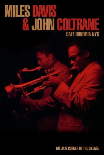 BUY ART FOR LESS Officially Licensed Miles Davis & John Coltrane - Cafe Bohemia NYC 24 x 36 Inch Art Poster - Decorative Print - Poster Paper - Ready to Frame - Image 1