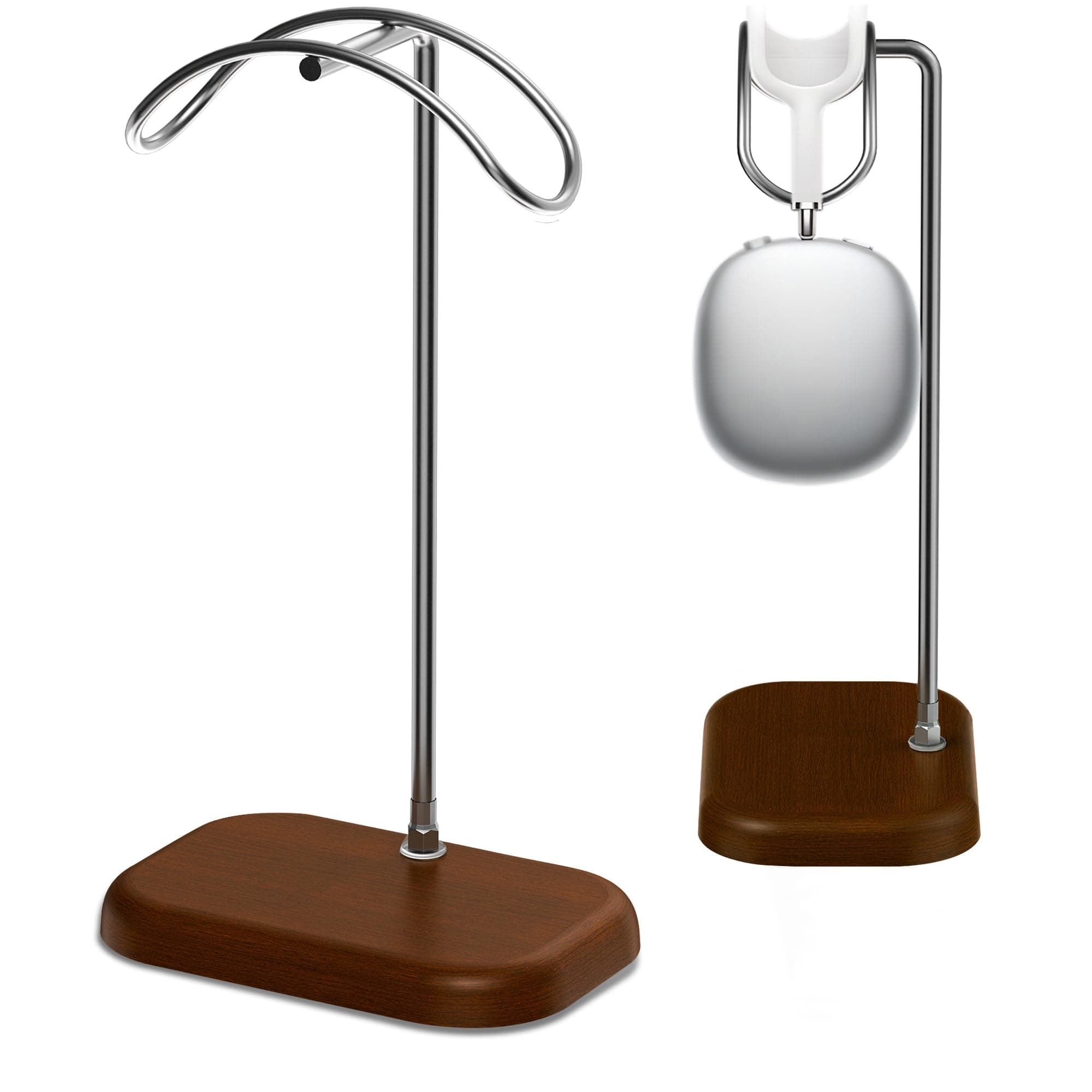 JE Kulaklık Standı, Çalışma Masası için Kulaklık Tutucu, Kulaklık Tutucu, Sağlam Alüminyum Stand + Premium Kaymaz Ahşap Ped, AirPods Max, Beats, Bose, Sony vb. ile Uyumlu (Şerit) - Image 1