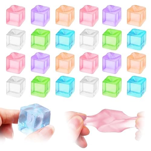 Squeeze Toys Stress Cube, Cute Squeeze Toys,Sensory Toys for Anxiety Stress Relief for Kids Adults, Fidgets for Classroom Prize Toys, Calming Toys,Random Color,Stress Relief Toy(24pcs) - Image 1