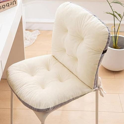 ZSYALY Chair Cushions for Dorm Desk Chair Office Chair Cushion for Butt and Back Support Seat Cushion (White) - Image 1