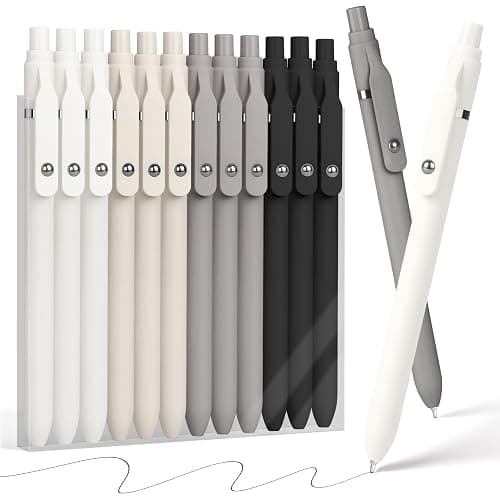 Sooez 12 Pack Bulk Pens Ballpoint, Retractable Black Pen for Smooth Writing | Quick Dry Ball Point Pens Black, Medium Point 1.0mm Fidge Pens for Journaling, Office Supplies for Nurse Server, Note Taking - Image 1