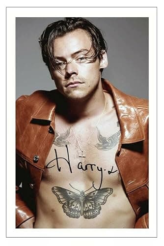 Harry Styles Signed Photo Print Pre Printed Signature One Direction Autograph Gift, 12x8 Inches 304.8 mm x 203.2 mm - Image 1