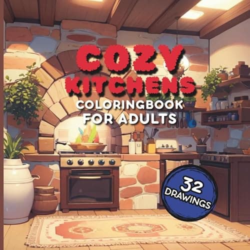Cozy Kitchens Coloring Book for Adults: Creative Kitchen Illustrations to Color for Relaxation, Creativity and Mindful Coloring Fun - Image 1