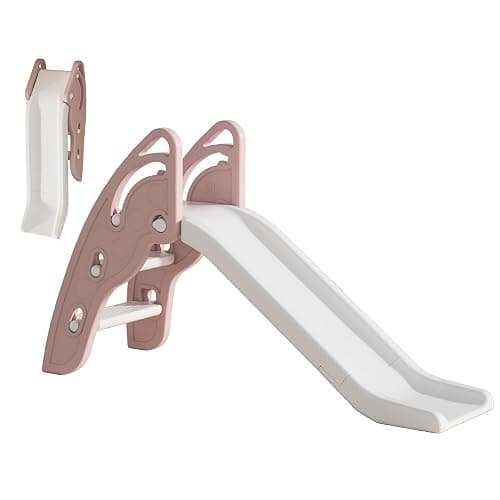 Toddler Slide Large Play Climber Slide PlaySet with Extra Long Slipping Slope Indoor Slide Kids Slide Toddler Playground Toddler Slide Outdoor Toys for Toddlers (Pink) - Image 1