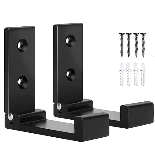 OHIYO Folding Wall Hook 2PCS Folding Coat Hooks for Hanging Heavy Duty Coat & Bag & Backpack & Hat & Headphone Foldable Coat Hooks Wall Mounted Saves Space (Black) - Image 1