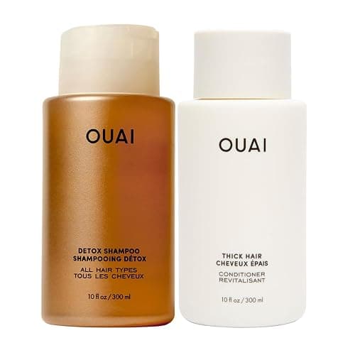 OUAI Detox Shampoo & Thick Hair Conditioner Bundle | Clarifying Shampoo for Build Up, Dirt, Oil, Product and Hard Water & Moisturizing Conditioner for Thick Hair (2 Count) - Image 1