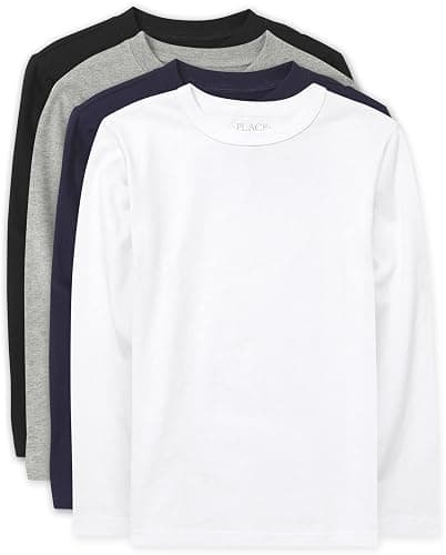 The Children's Place Boys' Basic Layering Long Sleeve Tee - Image 1